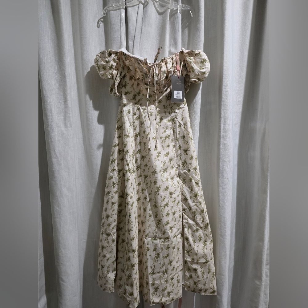 NWT House of CB Tallulah garden print Corset puff sleeve midi sundress Dress S - Picture 4 of 7